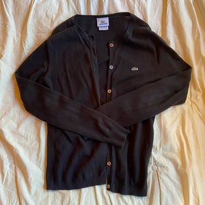 Lacoste black cardigan size 38